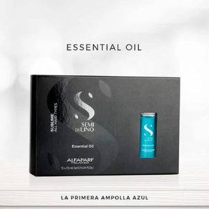 Alfaparf Milano Semi Di Lino Sublime Essential Hair Oil Treatment - Hydrating Hair Oil to Protect & Smooth Ends - With Flaxseed Extract + Omega 3 - Silky Hair Products (12 Vials x 13 ml / 0.44 oz/ea) - Zeepkbeautysupply