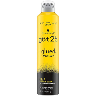Got2b Glued Spray Wax with 2-in-1 Dual Nozzle, 8 oz - Zeepkbeautysupply