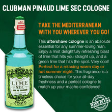 Load image into Gallery viewer, Clubman Lime Sec Eau de Cologne, 12.5 oz - Zeepkbeautysupply