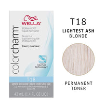 Load image into Gallery viewer, WELLA C/CHARM PERM LIQ HR TONER T18 LIGHT ASH BLONDE - Zeepkbeautysupply