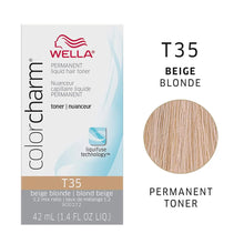 Load image into Gallery viewer, WELLA C/CHARM PERM LIQ HR TONER T35 BEIGE BLONDE - Zeepkbeautysupply