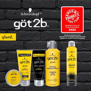 Got2B Schwarzkopf Glued Spiking Glue Hair Gel, Water Resistant, Strong Hold for Up to 72 Hours 6oz - Zeepkbeautysupply