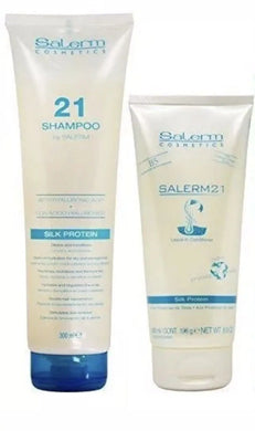 Salerm Cosmetics 21 Shampoo 300 ml/ 10.8 Fl oz + Conditioner 6.9 fl. oz DUO - Zeepkbeautysupply