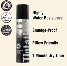 Load image into Gallery viewer, KISS Tintation Temporary Hair Color Spray 2.82 oz (TCS01) Jet Black - Zeepkbeautysupply