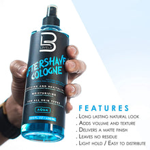 Load image into Gallery viewer, L3 Level 3 After Shave Spray Cologne AQUA - Softens Skin - Refreshes and Relieves Face and Skin - Moisturizing Formula Level Three After Shaving - Zeepkbeautysupply