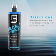 Load image into Gallery viewer, L3 Level 3 After Shave Spray Cologne AQUA - Softens Skin - Refreshes and Relieves Face and Skin - Moisturizing Formula Level Three After Shaving - Zeepkbeautysupply
