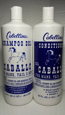 CABELLINA SHAMPOO AND CONDITIONER DEL CABALLO HORSE 32 FL OZ ALL HAIR TYPES - Zeepkbeautysupply