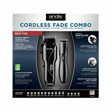 Andis Cordless FADE COMBO w/ Envy Fade Clipper & Slimline Pro Li Trimmer #75020 - Zeepkbeautysupply