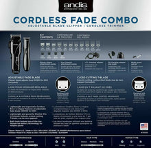 Load image into Gallery viewer, Andis Cordless FADE COMBO w/ Envy Fade Clipper &amp; Slimline Pro Li Trimmer #75020 - Zeepkbeautysupply
