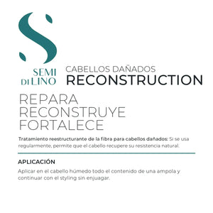 Alfaparf Milano Semi Di Lino Reconstruction Reparative Lotion for Damaged Hair - Repairs, Provides Shine and Softness, Adds Body - Includes 6 Vials - Professional Leave-In Treatment - 2.64 Fl Oz - Zeepkbeautysupply