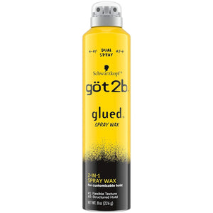 Got2b Glued Spray Wax with 2-in-1 Dual Nozzle, 8 oz - Zeepkbeautysupply