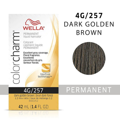 WELLA C/CHARM PERM LIQ H/C 4G/257 DARK GOLD BROWN - Zeepkbeautysupply