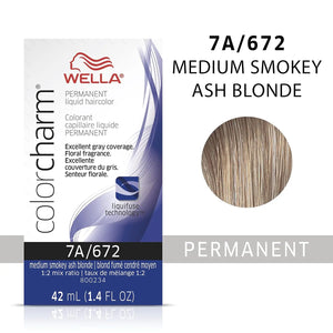 WELLA C/CHARM PERM LIQ H/C 7A/672 -MED SMOKEY ASH BLONDE - Zeepkbeautysupply