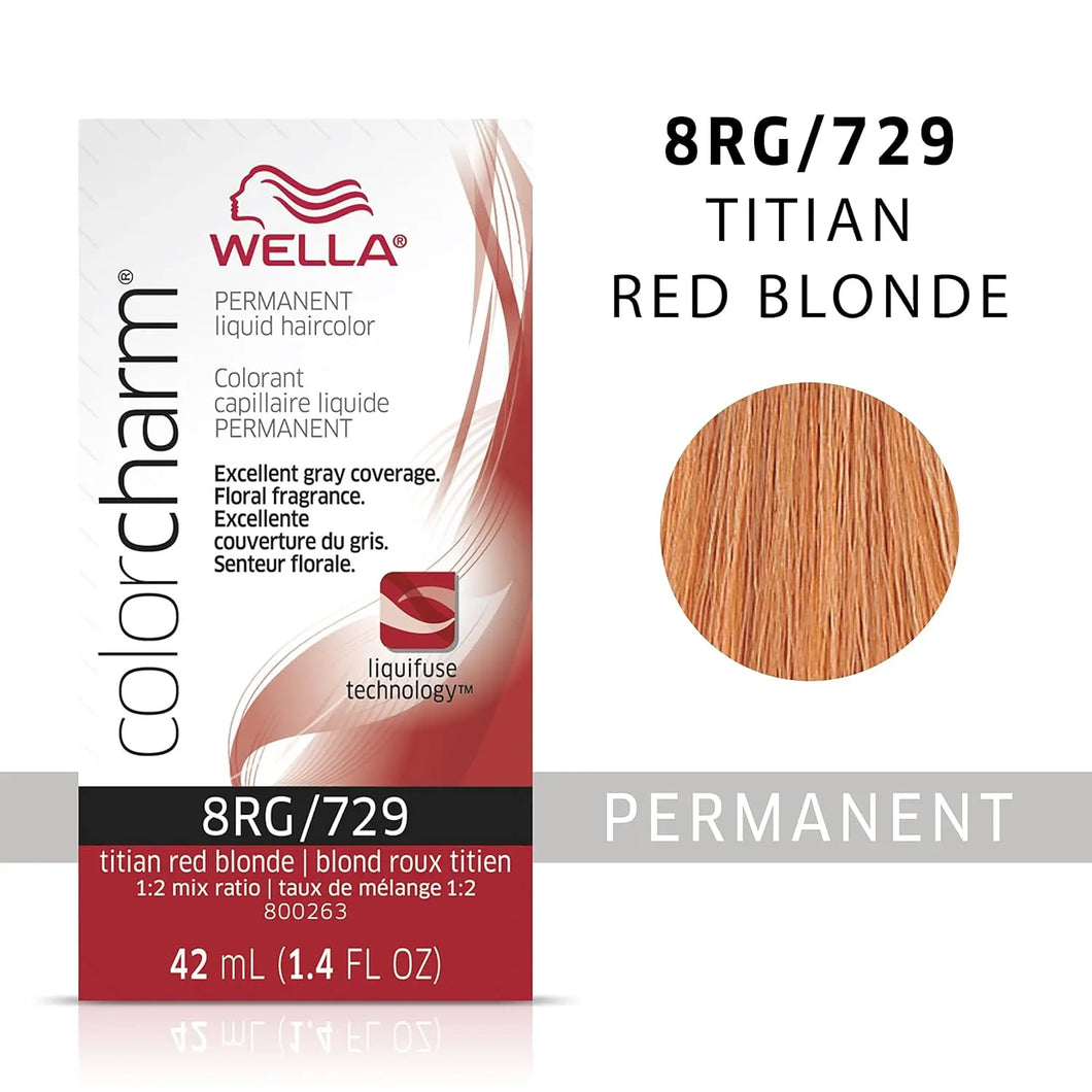 WELLA C/CHARM PERM LIQ H/C 8RG/729 -TITIAN RED BLONDE - Zeepkbeautysupply