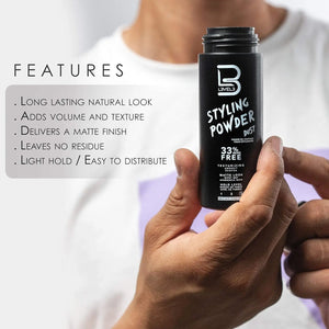 L3 Level 3 Styling Powder - Natural Look Mens Powder - Easy to Apply with No Oil or Greasy Residue - Zeepkbeautysupply