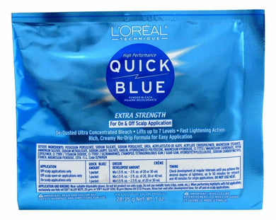 Loreal QUICK BLUE POWDER BLEACH PACKS 1/DL 1 OZ (1 Count). - Zeepkbeautysupply