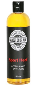 Barber Shop Aid After Shave Sport Heat with Aloe Vera 12.5oz NEW - Zeepkbeautysupply