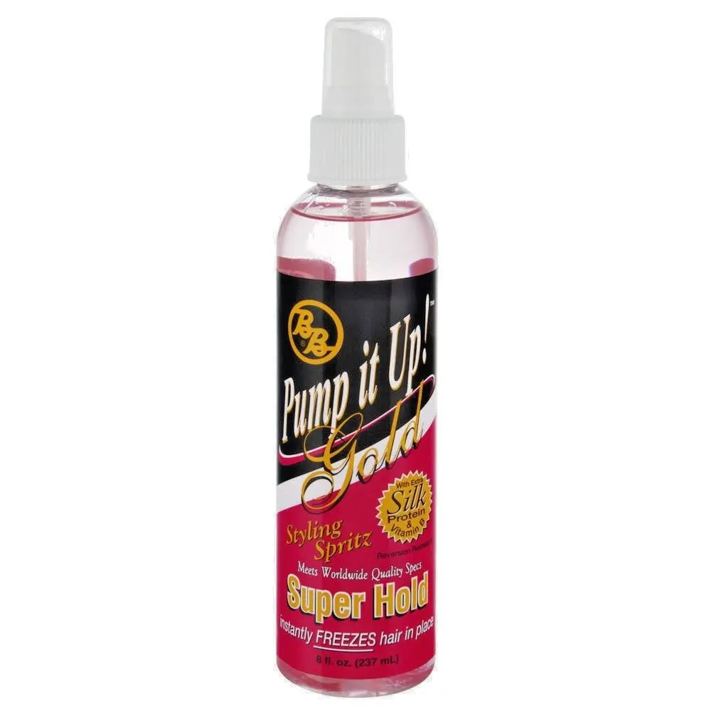 BB Pump It Up Gold Styling Spritz Super Hold 8 oz