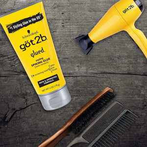 Got2B Schwarzkopf Glued Spiking Glue Hair Gel, Water Resistant, Strong Hold for Up to 72 Hours 6oz - Zeepkbeautysupply