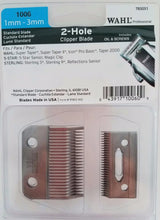 Load image into Gallery viewer, WAHL BLADE 1006 2HOLE / 1~3MM / STANDARD CLIPPER BLADE - Zeepkbeautysupply
