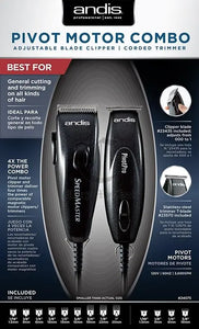 Andis Clippers Combo DIY Home Haircutting Kit For Husband Wife Pivot Motor Clipper and Trimmer freeshipping - Zeepkbeautysupply