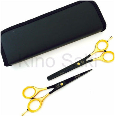 Pro 6” Barber Salon Hair Styling & Thinning Shear Scissors Gold/Black Matte freeshipping - Zeepkbeautysupply