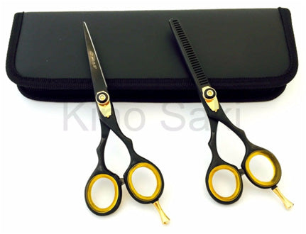 Pro 5.5” Salon Barber Hair Styling & Thinning Shears Scissors Black Matte freeshipping - Zeepkbeautysupply