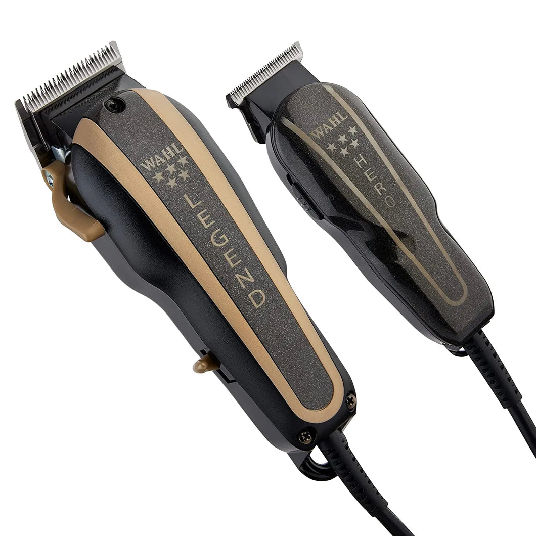 Wahl Professional 5 Star Barber Combo with Legend Clipper and Hero T Blade Trimmer for Professional Barbers and Stylists - Model 8180