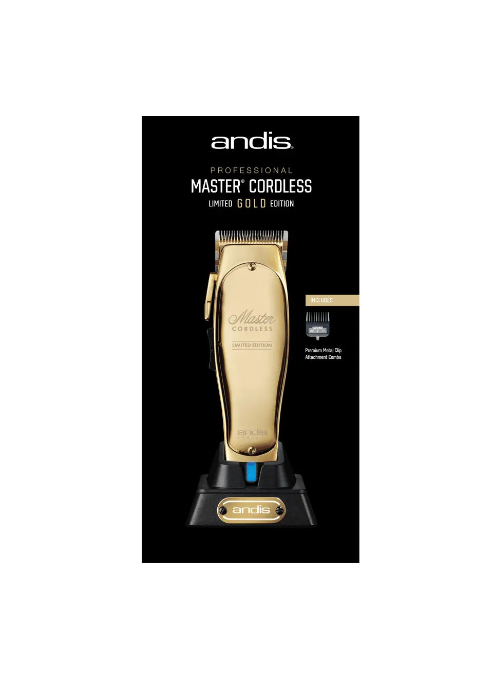 Andis Master Cordless Limited Edition Gold #12540