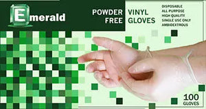 Gloves Hair Salon Barber Emerald Powder Free Vinyl Gloves Medium Size freeshipping - Zeepkbeautysupply