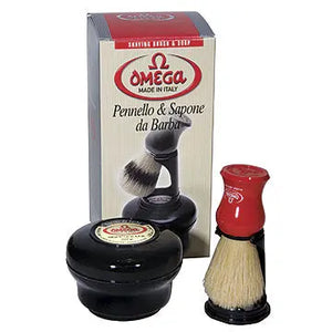 OMEGA SHAVING SET- BRUSH, BRUSH STAND & SHAVING CREAM freeshipping - Zeepkbeautysupply