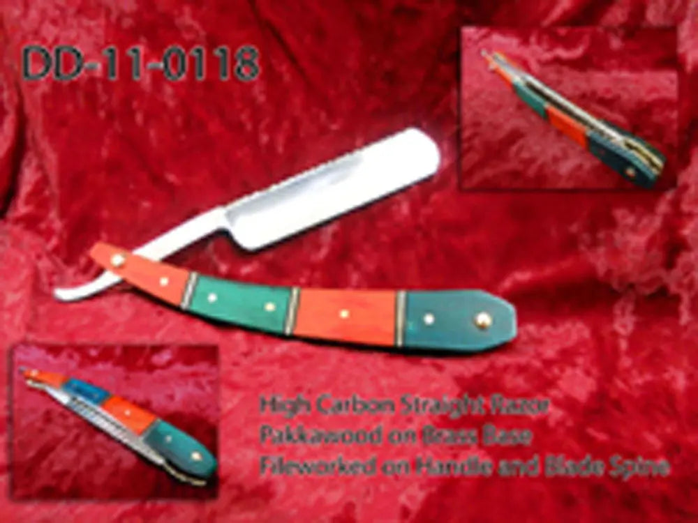 ZEVA CUSTOM HAND MADE CARBON STEEL STRAIGHT RAZOR / KNIFE