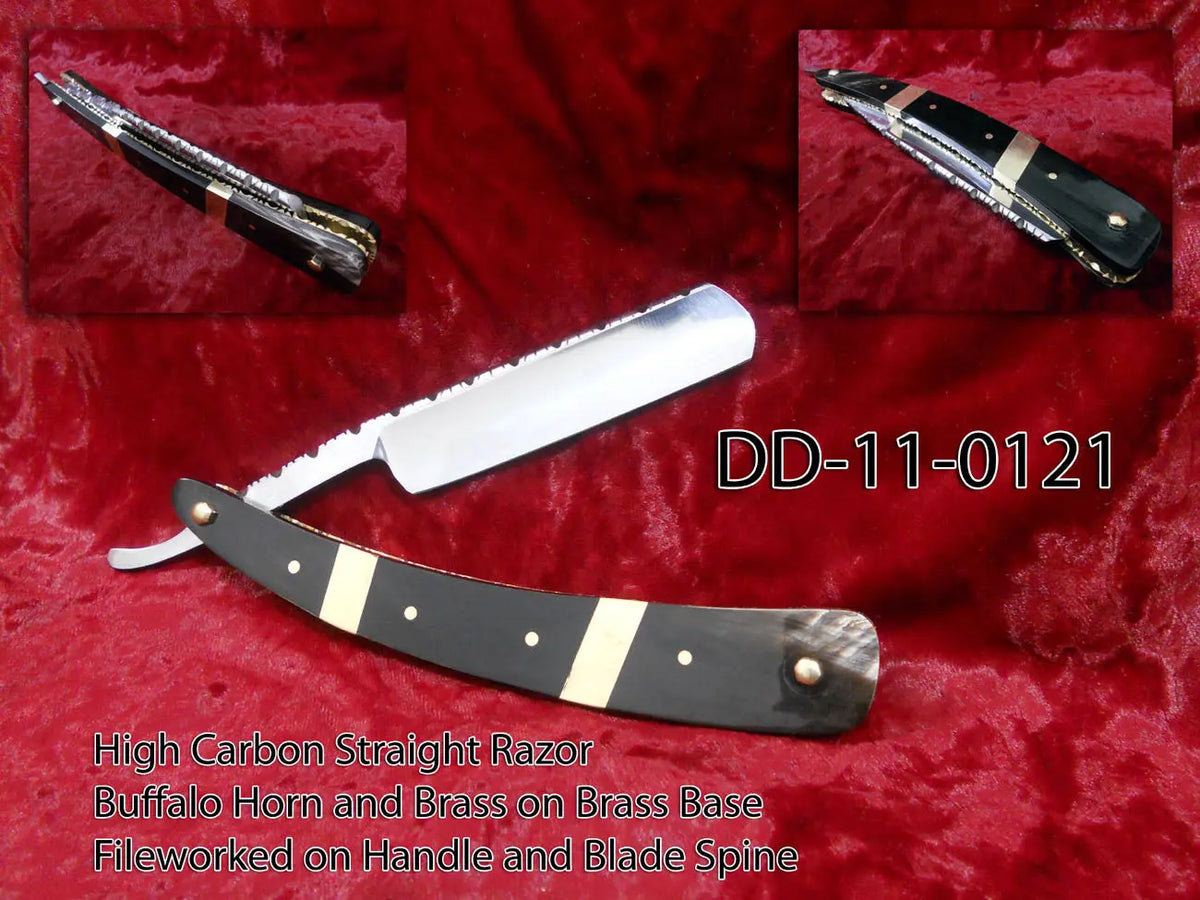 ZEVA CUSTOM HAND MADE CARBON STEEL STRAIGHT RAZOR / KNIFE